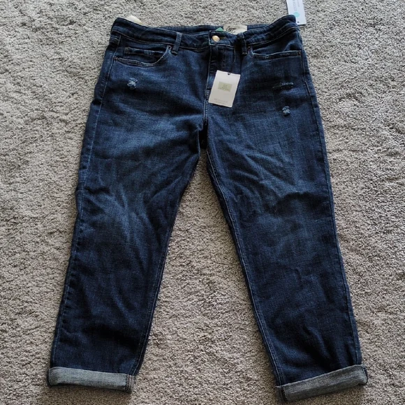 NWT Cosmic Blue Love Adrianne Distressed Boyfriend Jeans Size 14 - Picture 1 of 6